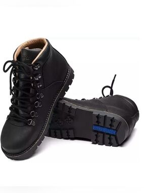 Birkenstock Jackson Women’s Nubuc Black Hiker Boots Size 38 NEW
